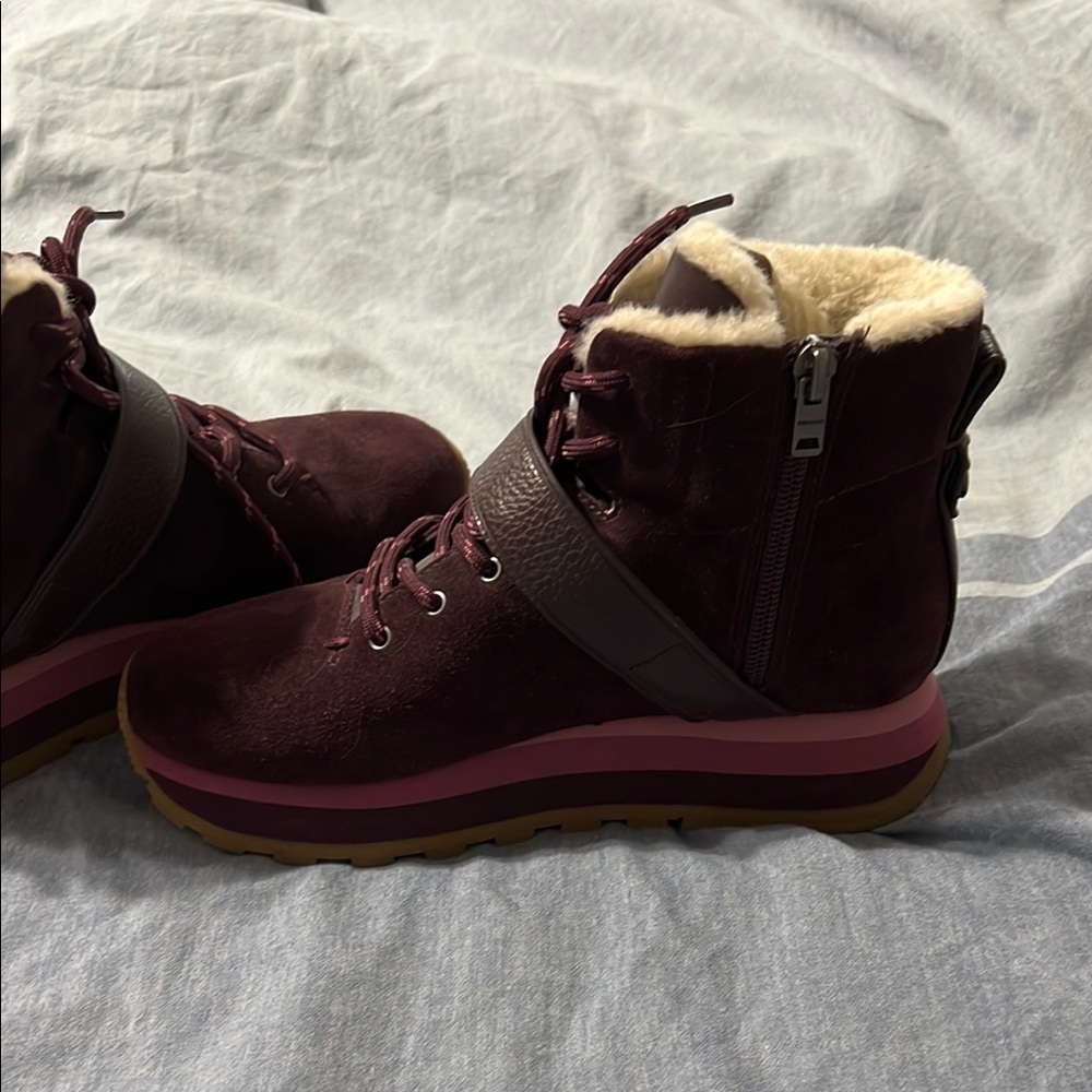 Coach Brown Winter Rain Boots with Cozy Lining